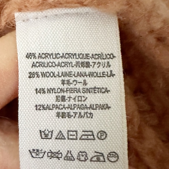 FREE PEOPLE orange Fluffy Fox oversized chunky high neck sweater - Picture 9 of 9